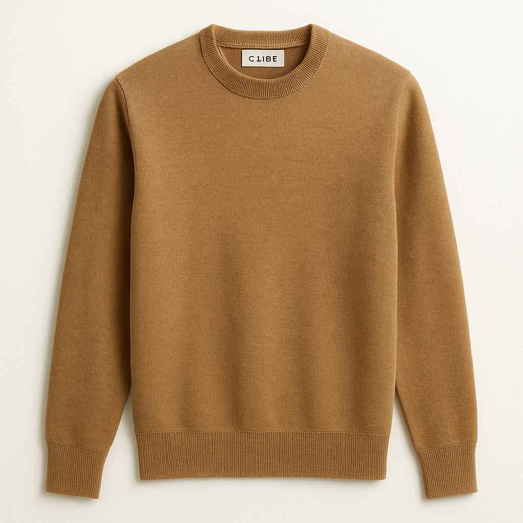 Merino Crewneck — Camel, XL