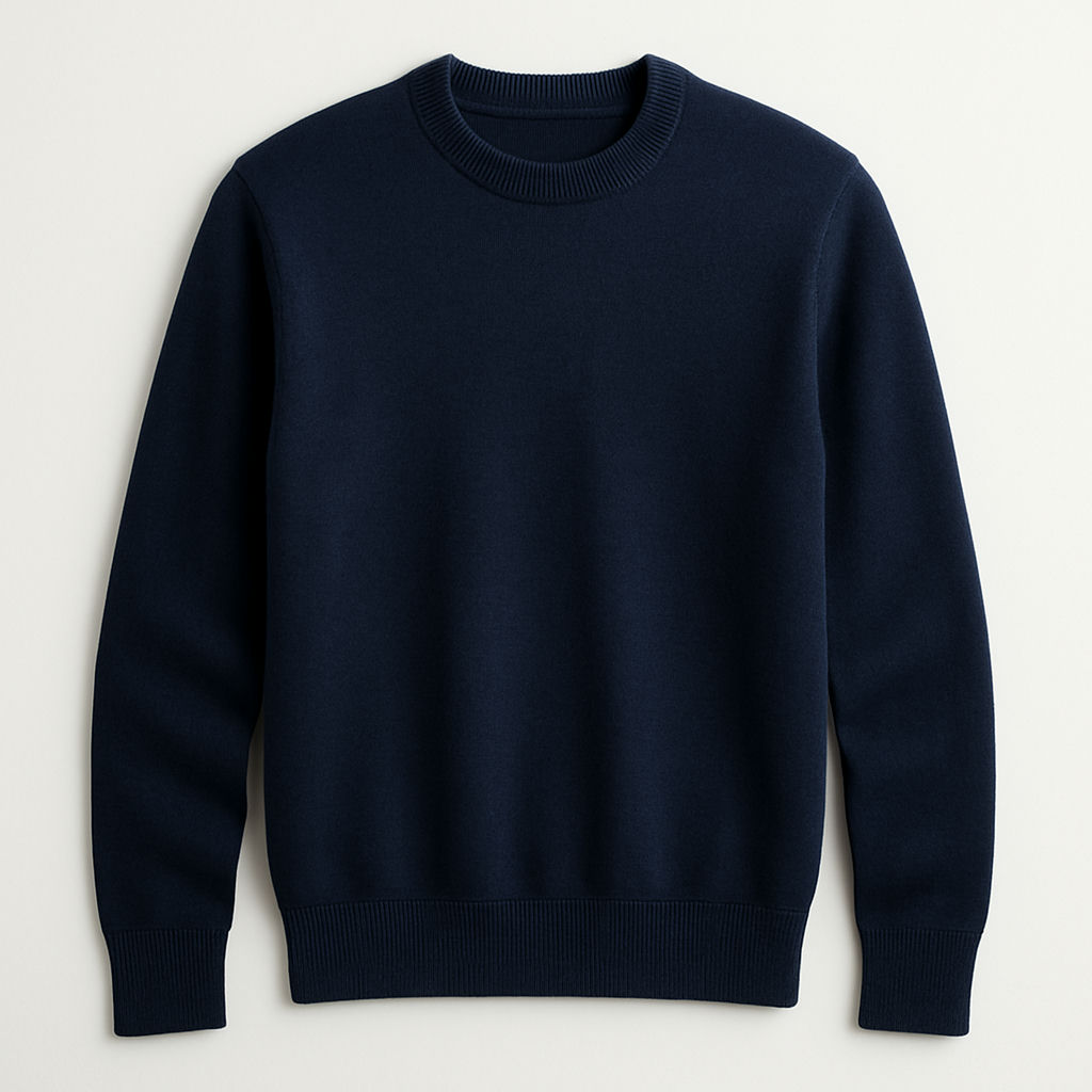 Merino Crewneck — Navy, XS