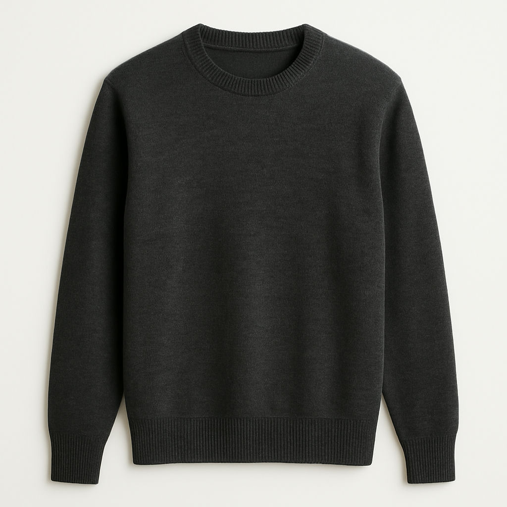 Merino Crewneck — Charcoal, L